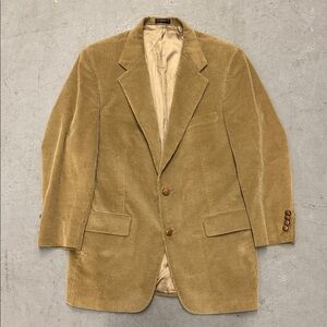 Vintage Men's Beige Corduroy Sport Coat Blazer 41L